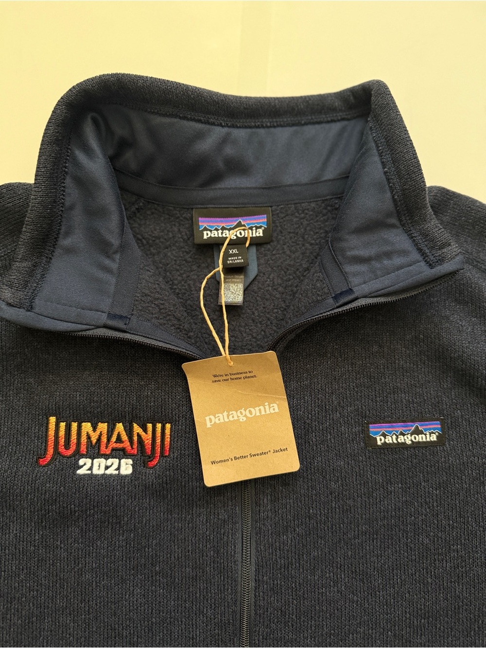 Patagonia Women’s Better Sweater Jacket for JUMANJI 2026 Cast&Crew XXL in Navy B